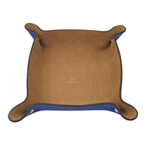 Carica l'immagine nel visualizzatore di Gallery, Svuotatasche colorato in vera Pelle foderato in pelle scamosciata - Azzurro