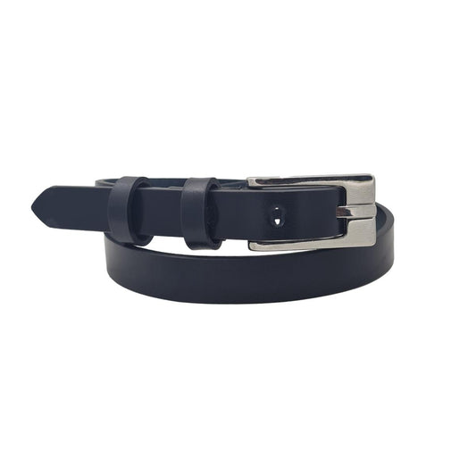 Cintura 2 cm in cuoio di toro con fori rettangolari e fibbia lucida - ESPERANTOBELTS