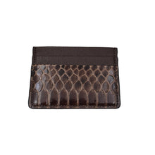 Carica l'immagine nel visualizzatore di Gallery, Portacarte In Vero Pitone e Coccodrillo multitasche e con custodia in pelle