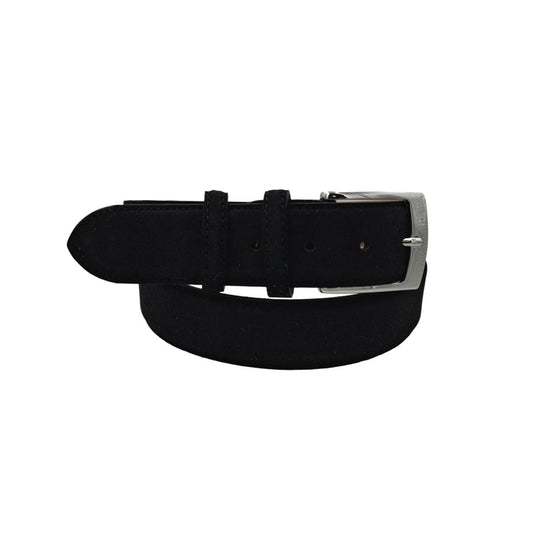 Cintura Uomo 4 cm in Pelle Scamosciata , fodera in pelle e fibbia anallergica - Moro Extra Scuro - ESPERANTOBELTS