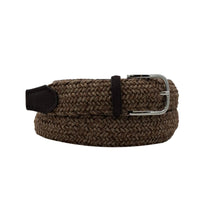 Carica l'immagine nel visualizzatore di Gallery, Cintura  in Lana e Cotone 3,5 cm con finiture in pelle