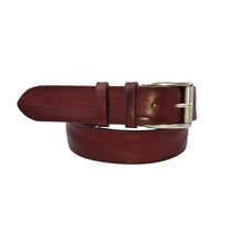 Carica l'immagine nel visualizzatore di Gallery, Cintura 4 cm in vero cuoio di toro Unisex con fibbia a rullo in ottone - 7 Colorazioni
