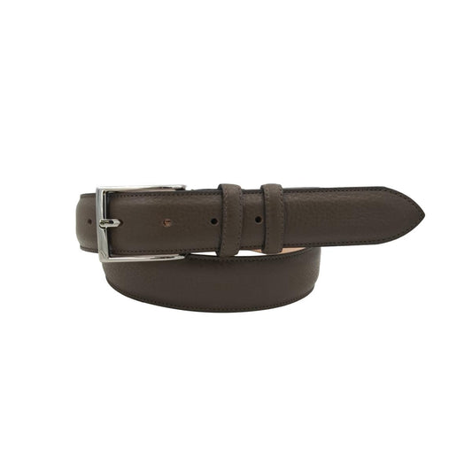 Cintura 3,5 cm in Pelle stampa Cervo Senape, Fodera in Pelle Bovina e Fibbia anallergica