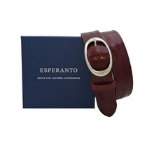 Carica l'immagine nel visualizzatore di Gallery, Cintura in vero cuoio di toro Plissettato 4 cm con fibbia intera Ovale Argento Antico