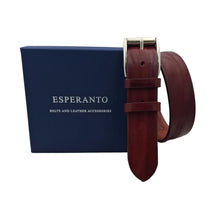 Carica l'immagine nel visualizzatore di Gallery, Cintura 4 cm in vero cuoio di toro Unisex con fibbia a rullo in ottone - 7 Colorazioni