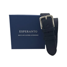 Carica l'immagine nel visualizzatore di Gallery, Cintura 4 cm Blade in cuoio di toro con fibbia in ottone