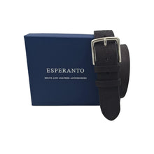 Carica l'immagine nel visualizzatore di Gallery, Cintura 4 cm Blade in cuoio di toro con fibbia in ottone