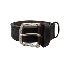 Carica l'immagine nel visualizzatore di Gallery, 🔥 NOVITA' 🔥 Andalusia - Cintura 4 cm in cuoio di toro con fantasie di cavalli e fibbia lavorata