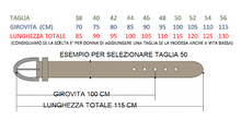 Carica l'immagine nel visualizzatore di Gallery, Cintura 4 cm in Vero Cuoio di Toro Grinzato con Fibbia a Rullo Ricamata