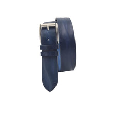 Carica l'immagine nel visualizzatore di Gallery, Cintura 4 cm in vero cuoio di toro Unisex con fibbia a rullo in ottone - 7 Colorazioni