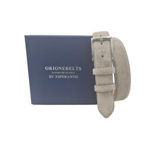 Carica l'immagine nel visualizzatore di Gallery, Cintura 3,5 cm in morbido scamosciato con fibbia anallergica - Sabbia