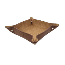 Carica l'immagine nel visualizzatore di Gallery, Svuotatasche Fatto a Mano in Vero Cuoio Resistente con Interno Scamosciato - Miele