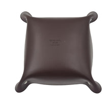 Carica l'immagine nel visualizzatore di Gallery, Svuotatasche in vero cuoio foderato in pelle Scamosciata - Moro