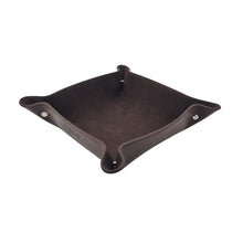 Carica l'immagine nel visualizzatore di Gallery, Svuotatasche in vero cuoio foderato in pelle Scamosciata - Moro