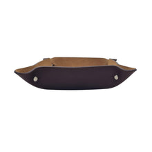 Carica l'immagine nel visualizzatore di Gallery, Svuotatasche in Cuoio Foderato in Pelle Scamosciata - Bruciato