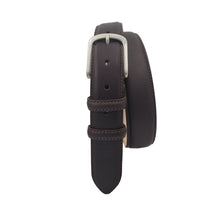 Carica l'immagine nel visualizzatore di Gallery, Cintura 3,5 cm in Cuoio moro con fodera in Pelle e fibbia anallergica