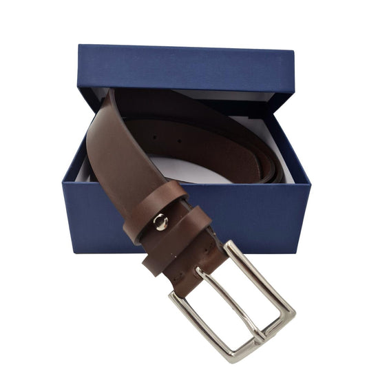 Cintura 3,5 cm in vero cuoio di toro spesso e resistente con fibbia anallergica - ESPERANTOBELTS