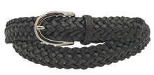 Carica l'immagine nel visualizzatore di Gallery, Cintura 3 cm in vero cuoio intrecciato a mano con punta in treccia e fibbia Nichel free - ESPERANTOBELTS