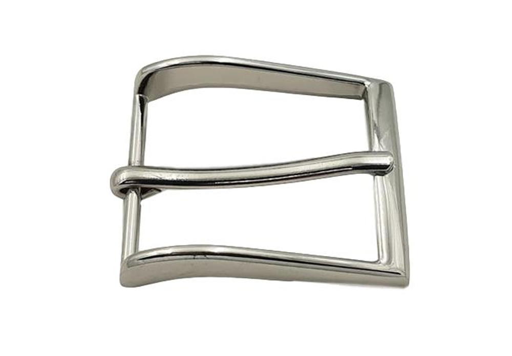 Fibbia colore Acciaio lucido squadrata 3,5 cm 100% anallergica