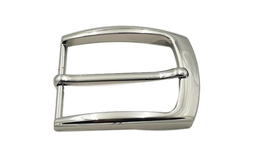 Fibbia Trapezia colore Acciaio lucido 3,5 cm 100% anallergica