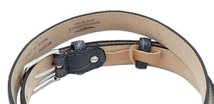 Cintura 2,5 cm per donna in vero Coccodrillo Antracite con fibbia Nichel free - ESPERANTOBELTS