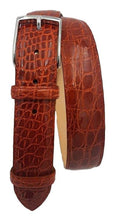Carica l'immagine nel visualizzatore di Gallery, Cintura 3,5 cm in fianco di Coccodrillo Aragosta con fibbia Nichel free e fodera Nabuk - ESPERANTOBELTS