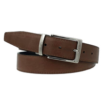 Carica l'immagine nel visualizzatore di Gallery, Cintura 3,5 cm Double Face in vera Pelle - Nero / Bruciato