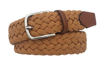 Carica l'immagine nel visualizzatore di Gallery, Cintura 3,5 cm XXL  intrecciata in vero cotone  con fibbia nichel free - Coloniale - ESPERANTOBELTS