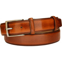 Carica l'immagine nel visualizzatore di Gallery, Cintura 3,5 cm in Pelle Anticata a mano con fodera nabuk e fibbia anallergica - Marrone
