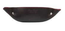 Carica l'immagine nel visualizzatore di Gallery, Svuotatasche Deluxe in Cuoio di toro Resistente sfoderato con bordi Rossi - Moro - ESPERANTOBELTS
