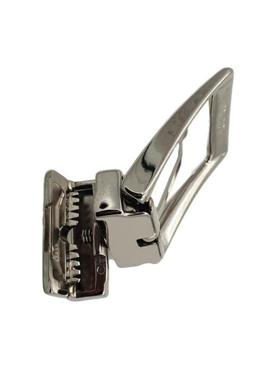 Fibbia colore acciaio 3,5 cm girevole 100% anallergica con attacco a morsetto - ESPERANTOBELTS