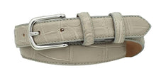 Carica l'immagine nel visualizzatore di Gallery, Cintura 2,5 cm per donna in vero Coccodrillo Perla con fibbia Nichel free - ESPERANTOBELTS
