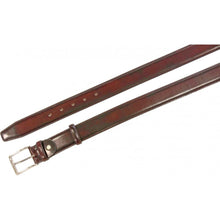 Carica l'immagine nel visualizzatore di Gallery, Cintura 3,5 cm in Pelle Anticata a mano con fibbia anallergica - Mogano