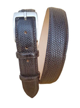 Carica l'immagine nel visualizzatore di Gallery, Cintura 3,5 cm in Vera Iguana con fodera Nabuk e fibbia Nichel free - ESPERANTOBELTS