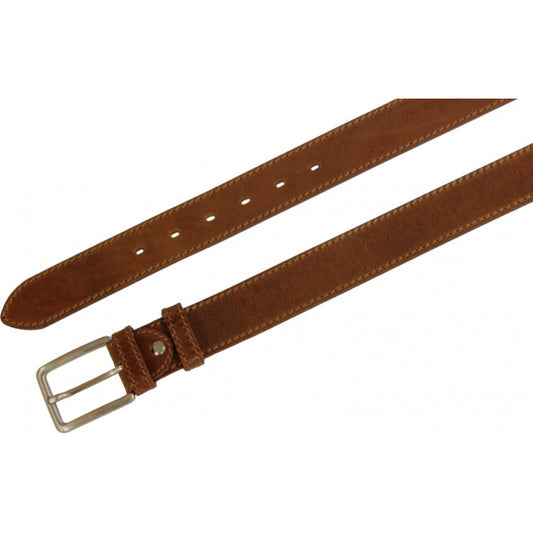 Cintura 4 cm in cuoio vegetale con doppio passante