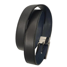 Carica l'immagine nel visualizzatore di Gallery, Cintura 3 cm Double Face in vera Pelle - Nero / Blu