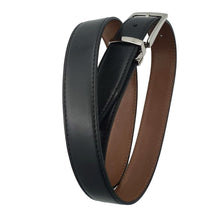 Carica l'immagine nel visualizzatore di Gallery, Cintura 3,5 cm Double Face in vera Pelle - Nero / Bruciato