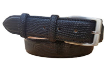Carica l'immagine nel visualizzatore di Gallery, Cintura 3,5 cm in Vera Iguana con fodera Nabuk e fibbia Nichel free - ESPERANTOBELTS