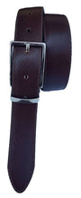 Carica l'immagine nel visualizzatore di Gallery, Cintura 3,5 cm Double Face  in vera pelle con fibbia anallergica Girevole - Nero/Moro