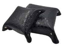 Carica l'immagine nel visualizzatore di Gallery, Tris di svuotatasche grezzi sfoderati stampato coccodrillo nero - ESPERANTOBELTS