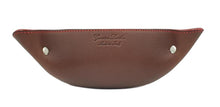 Carica l'immagine nel visualizzatore di Gallery, Svuotatasche Deluxe in Cuoio di toro Resistente sfoderato con bordi Rossi - Cognac - ESPERANTOBELTS