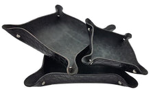 Carica l'immagine nel visualizzatore di Gallery, Tris di svuotatasche grezzi sfoderati stampato coccodrillo nero - ESPERANTOBELTS