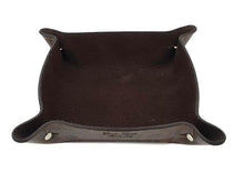 Carica l'immagine nel visualizzatore di Gallery, Svuotatasche in vero cuoio foderato in pelle Scamosciata - Stampa Coccodrillo Marrone