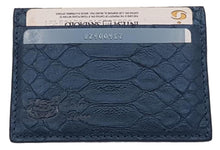 Carica l'immagine nel visualizzatore di Gallery, Porta carte di Credito in vera Pelle di pitone - ESPERANTOBELTS