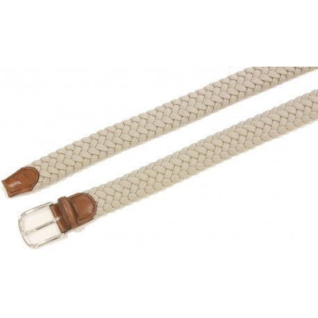 Cintura intrecciata elastica 3,5 cm in viscosa piatta con fibbia anall –  ESPERANTOBELTS