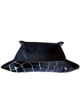 Carica l'immagine nel visualizzatore di Gallery, Svuotatasche in Pelle foderato in Pelle Scamosciata (COCCO BLACK & WHITE) - ESPERANTOBELTS