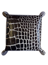 Carica l'immagine nel visualizzatore di Gallery, Svuotatasche in Pelle foderato in Pelle Scamosciata (COCCO BLACK & WHITE) - ESPERANTOBELTS