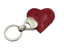 Carica l'immagine nel visualizzatore di Gallery, Portachiavi ciondolo a cuore in vero Pitone - ESPERANTOBELTS