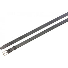 Carica l'immagine nel visualizzatore di Gallery, Cintura 3,5 cm in vera pelle stampata Saffiano Grigio con fodera Nabuk e fibbia anallergica