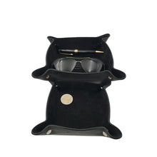 Carica l'immagine nel visualizzatore di Gallery, Coppia di Svuotatasche in vera pelle foderati in morbido scamosciato  - Nero